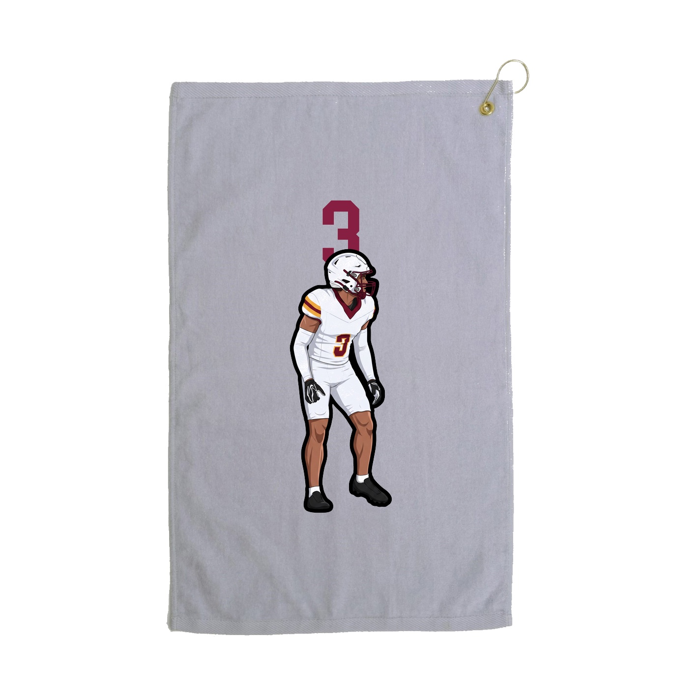 Golf Towel — Number Top in Grey