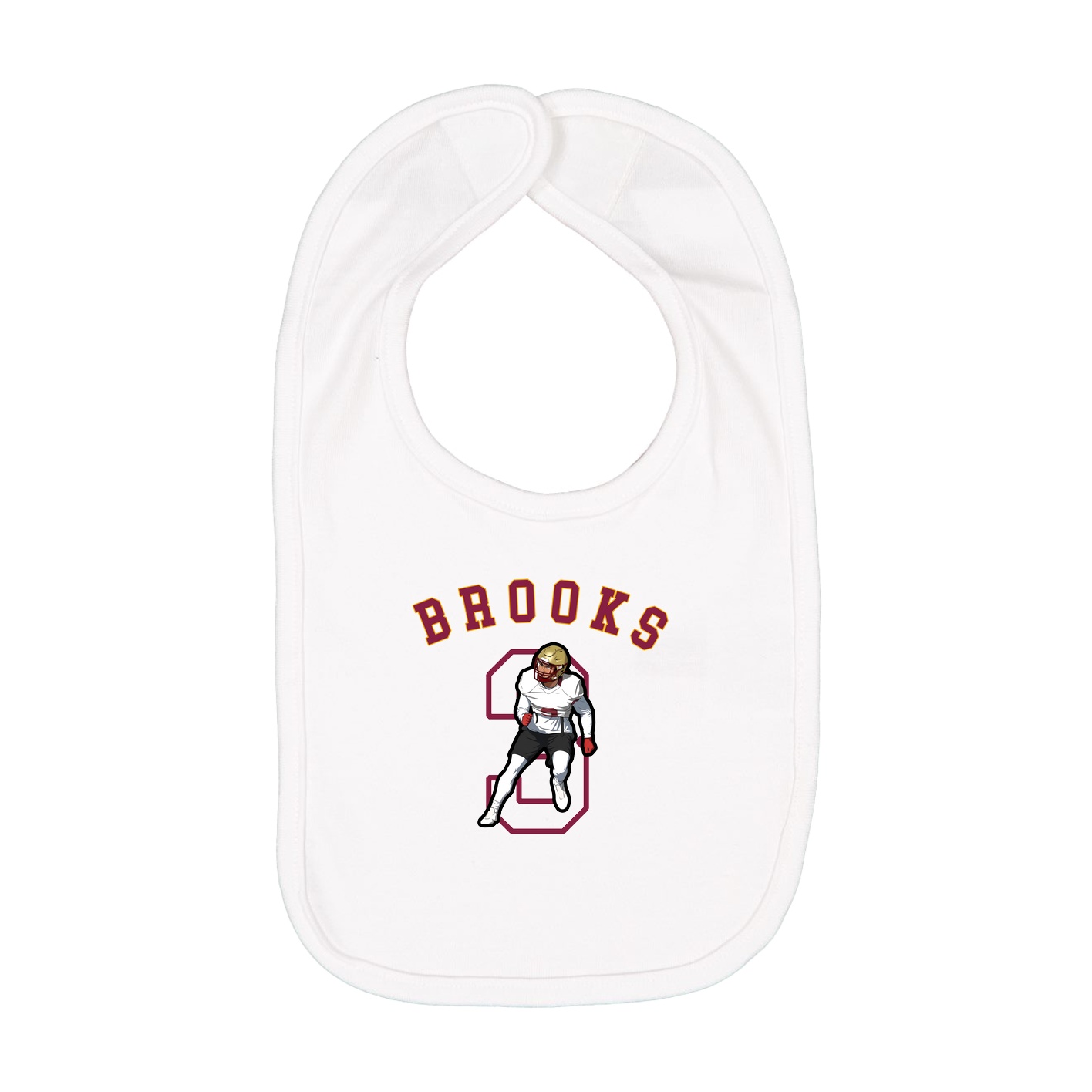 Infant Bib — Shirsey Arch in White