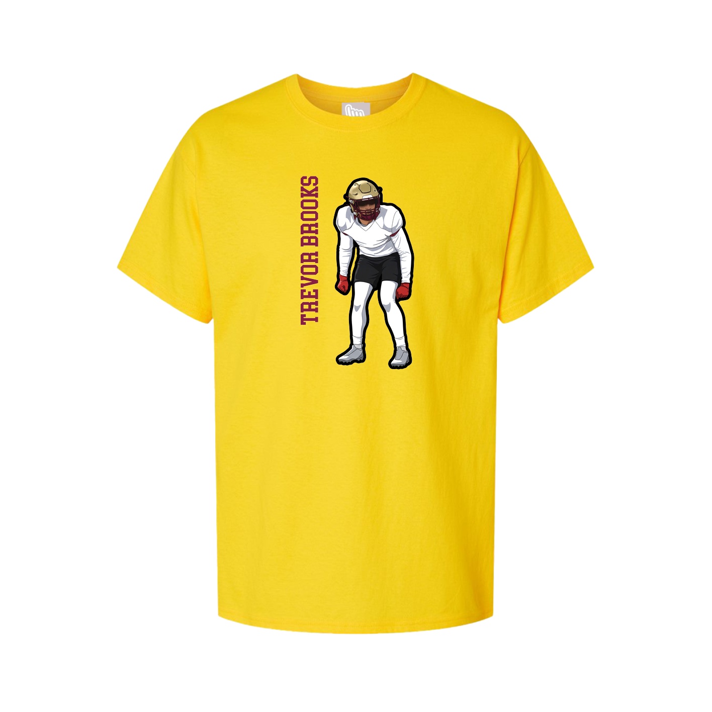 Youth Tee — Name Vertical in Gold