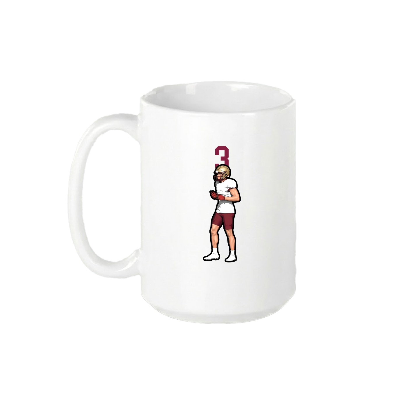 15oz Coffee Mug — Number Top in White