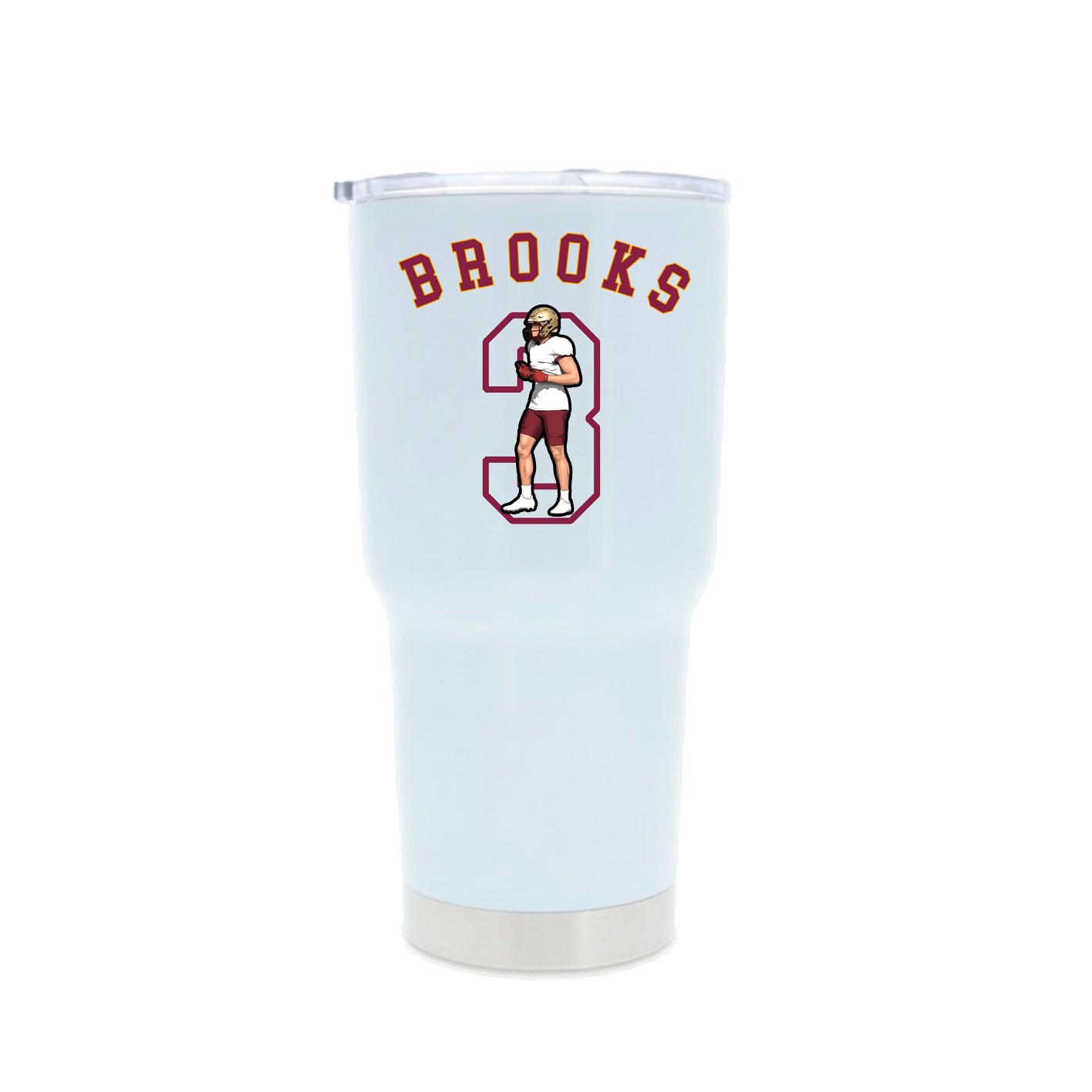 30oz Stainless Steel Tumbler — Shirsey Arch in White