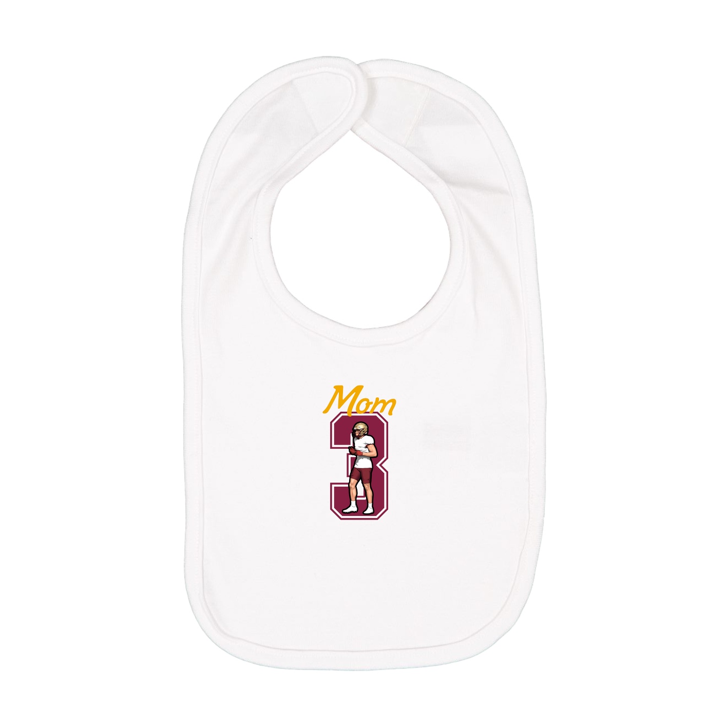 Infant Bib — Mothers Day Shirsey in White