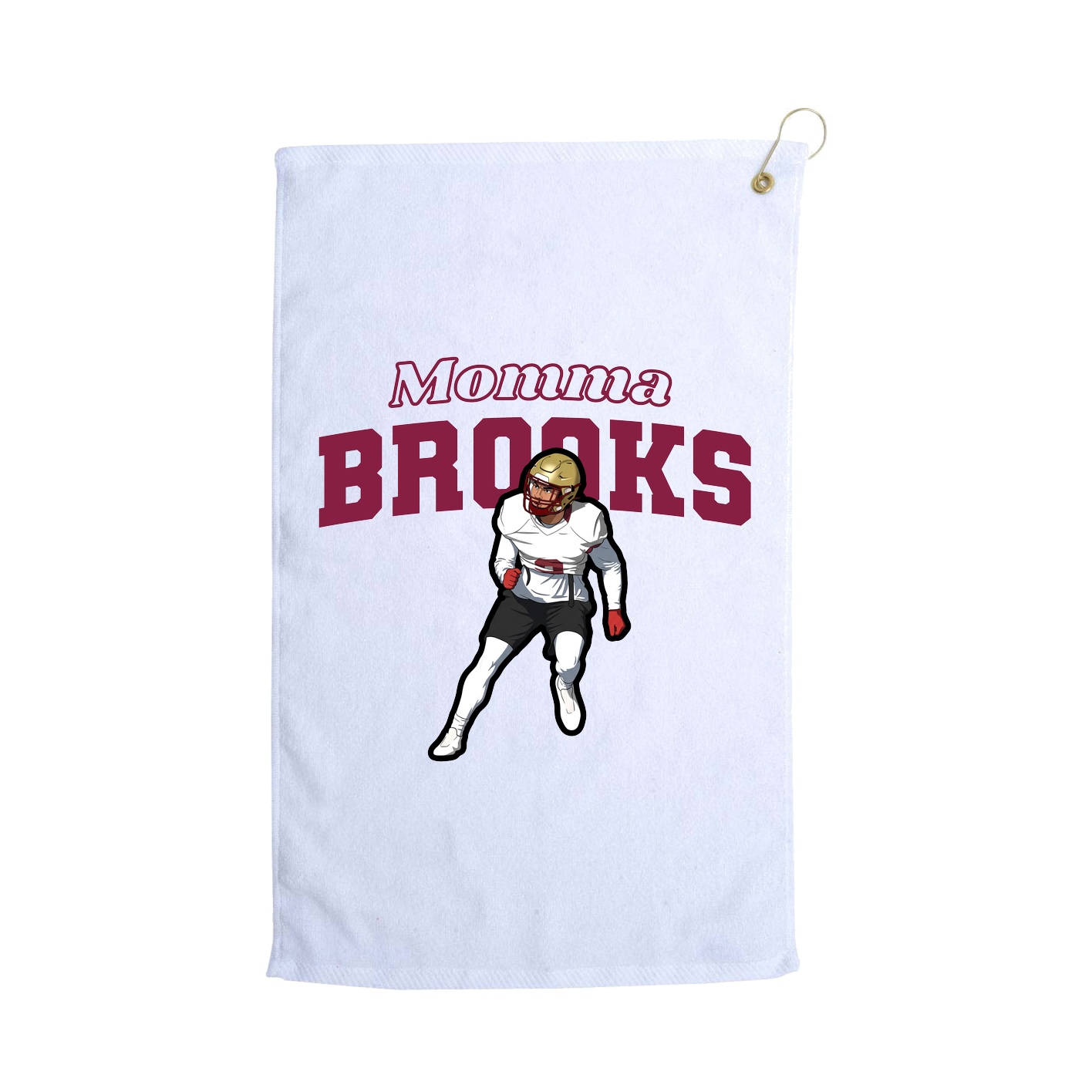Golf Towel — Mothers Day Block in White