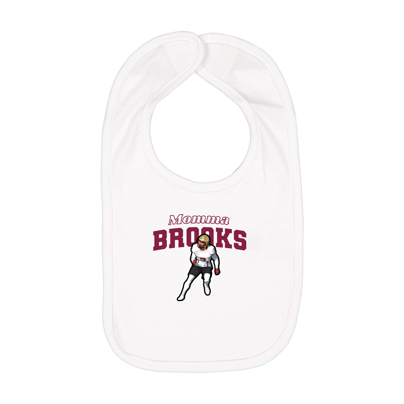 Infant Bib — Mothers Day Block in White