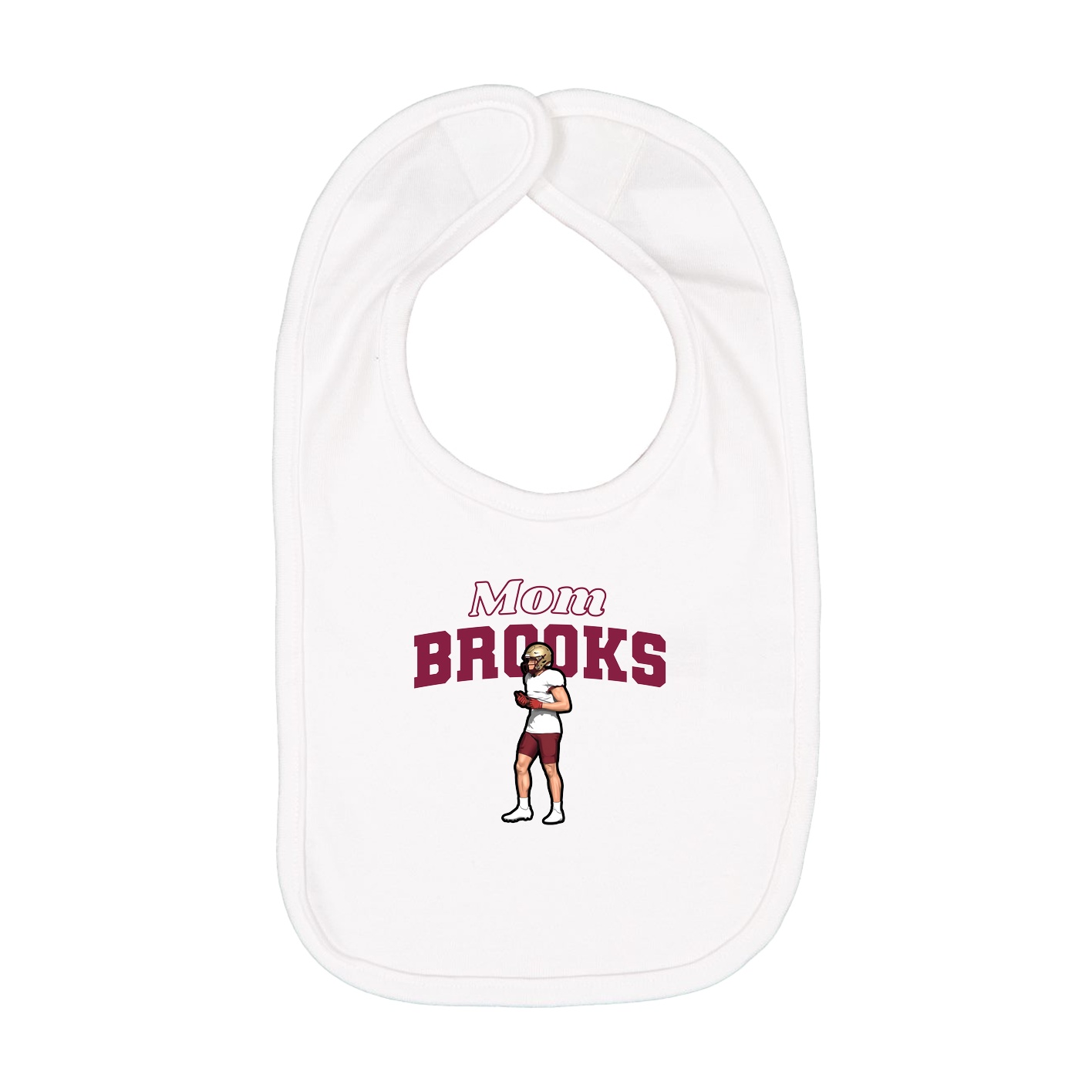 Infant Bib — Mothers Day Block in White