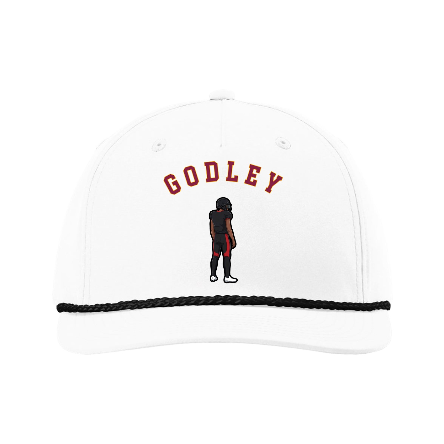 Five-Panel Classic Rope Cap — Shirsey Arch in White