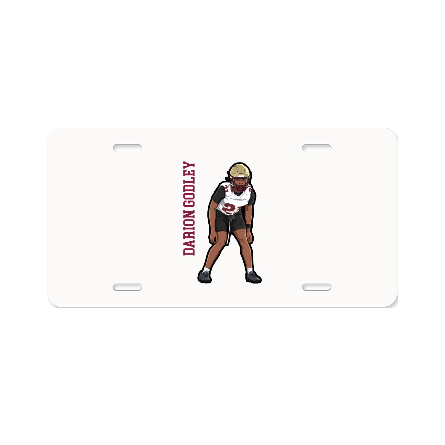 License Plate — Name Vertical in Classic