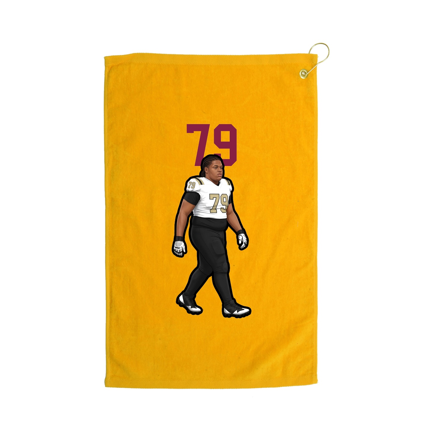 Golf Towel — Number Top in Gold
