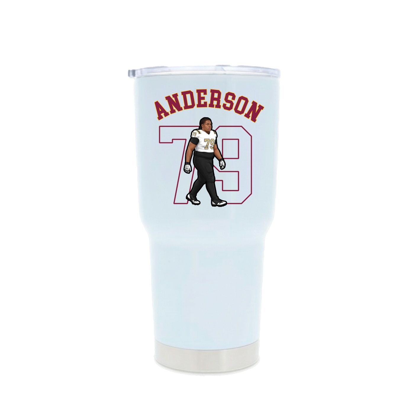 30oz Stainless Steel Tumbler — Shirsey Arch in White