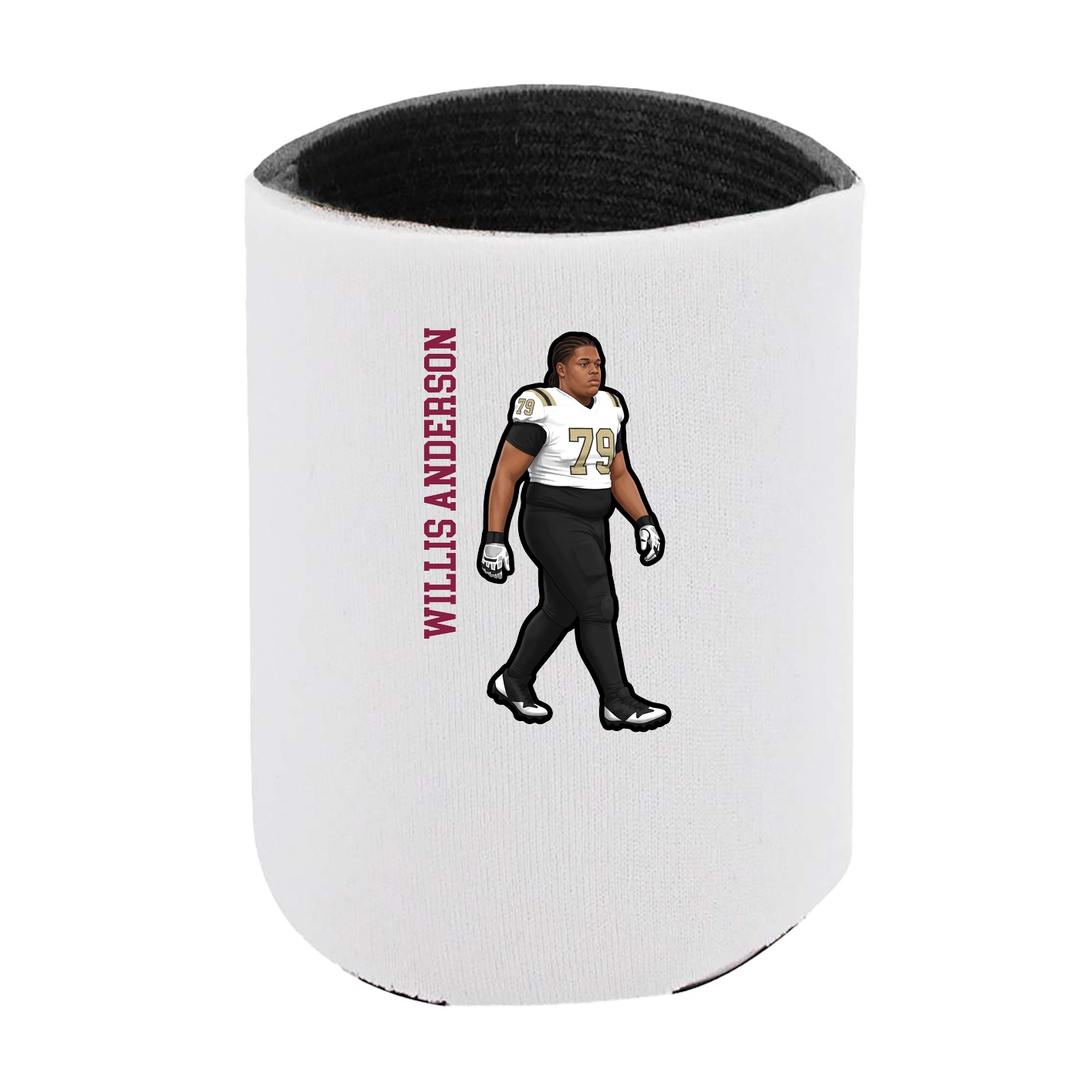 Can Holder — Name Vertical in White