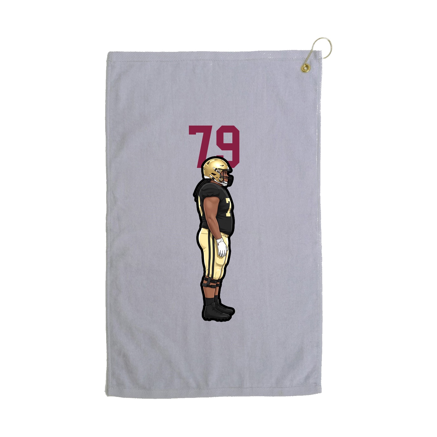 Golf Towel — Number Top in Grey