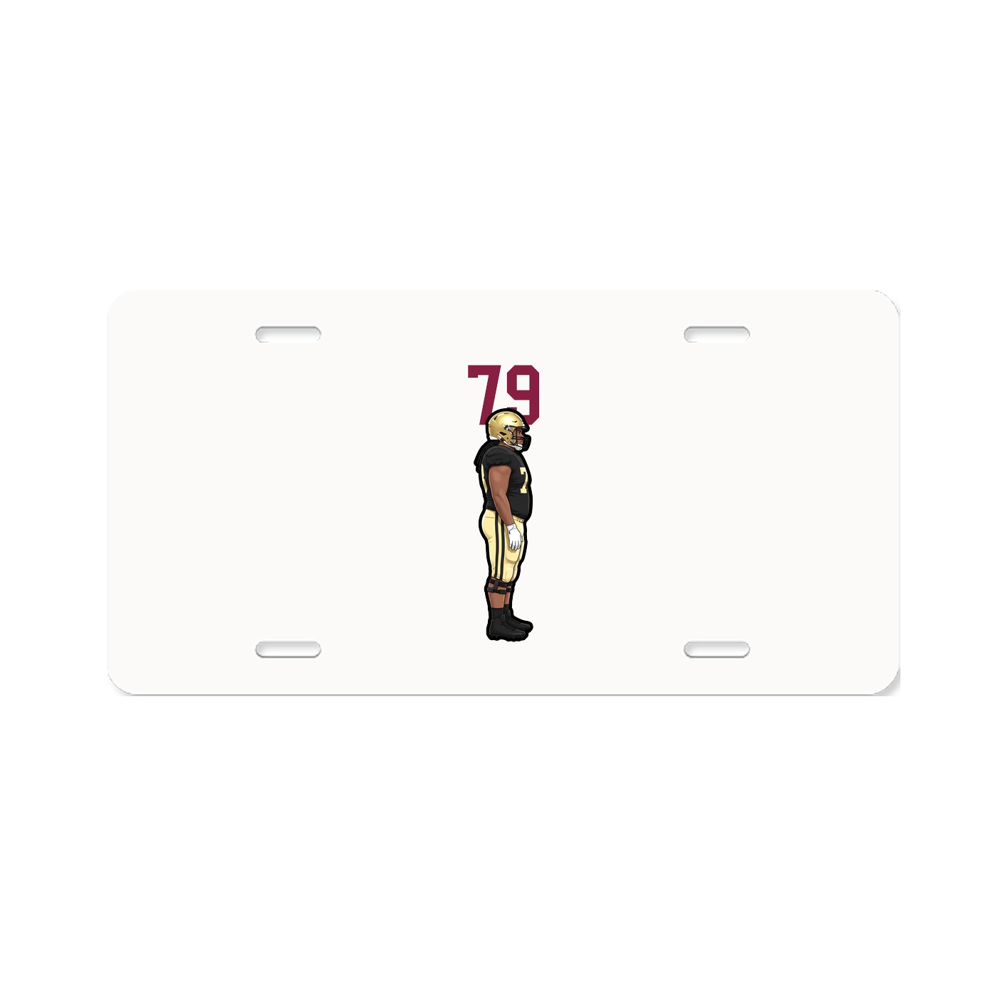 License Plate — Number Top in Classic