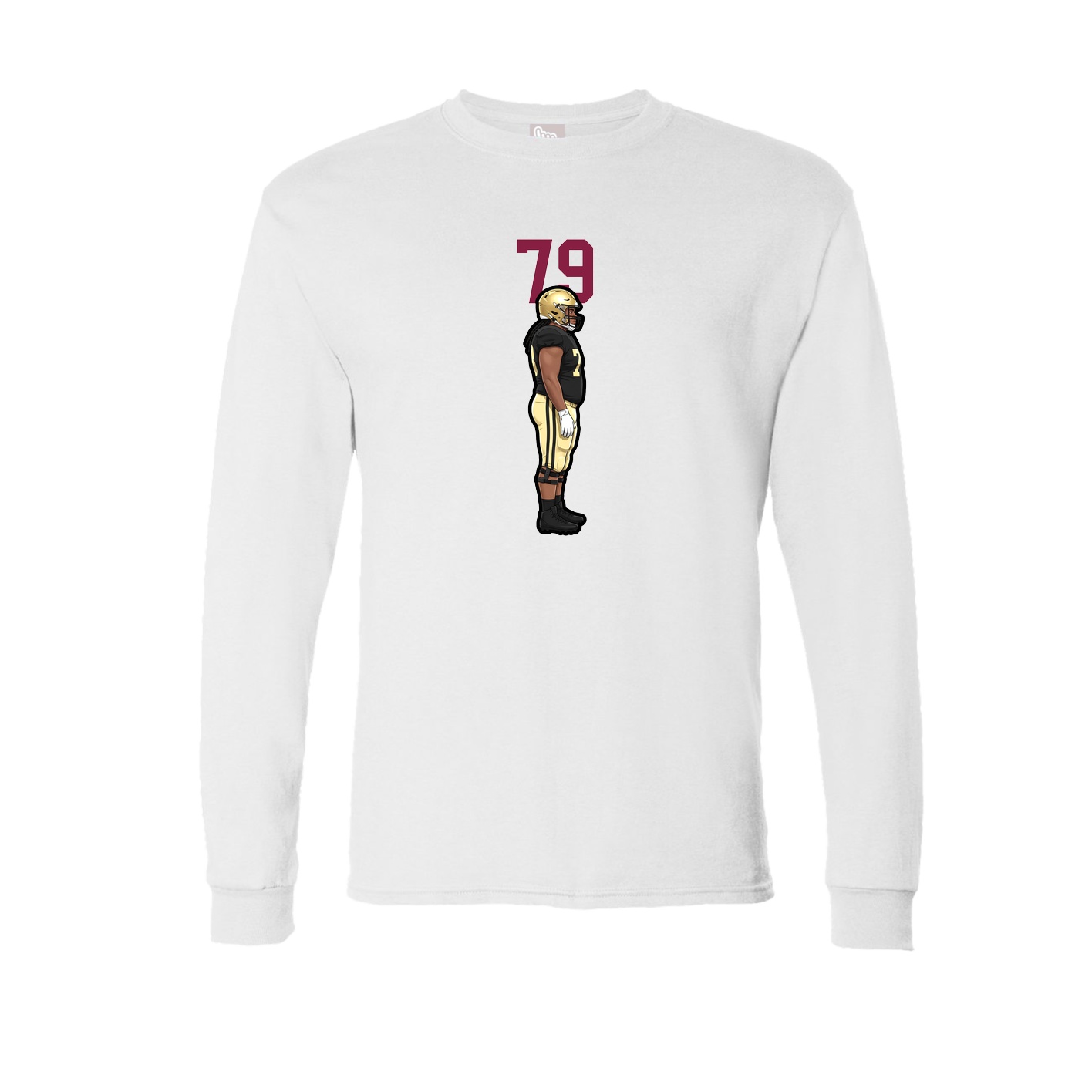 Long Sleeve Tee — Number Top in White