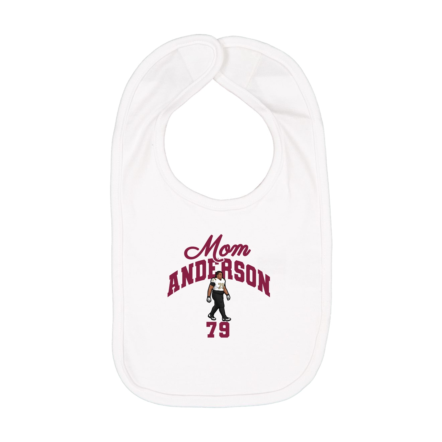 Infant Bib — Mothers Day Arch in White