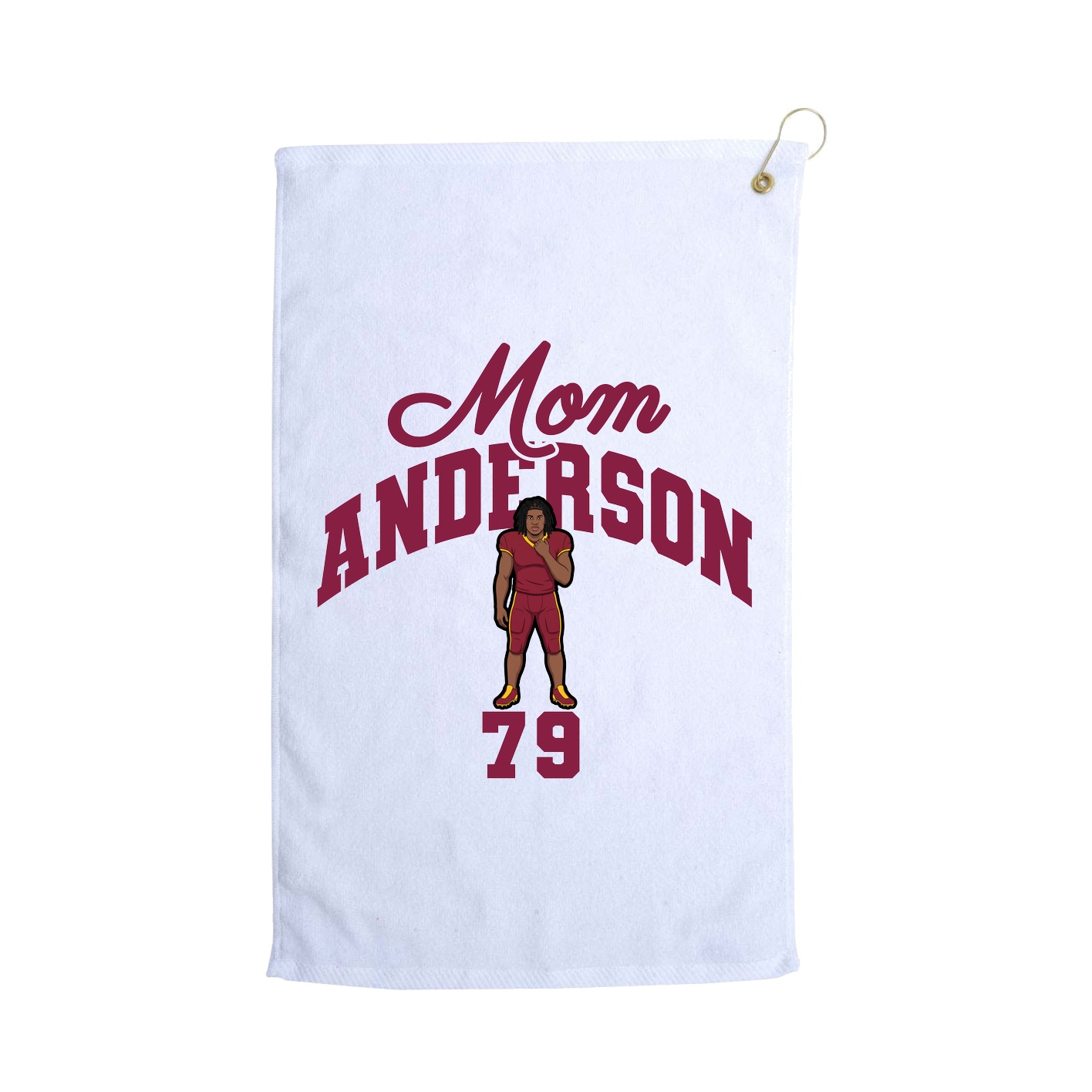 Golf Towel — Mothers Day Arch in White