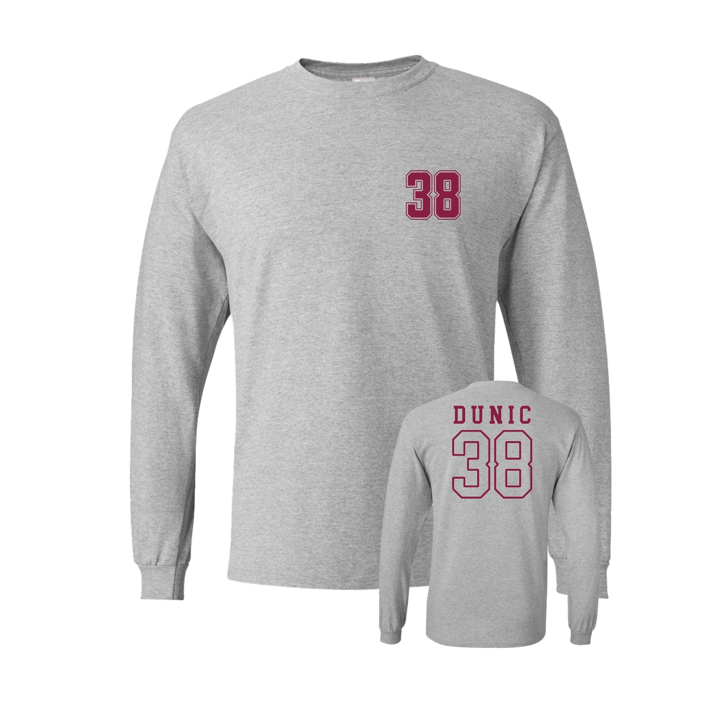 Long Sleeve Tee — Chest Back in Grey