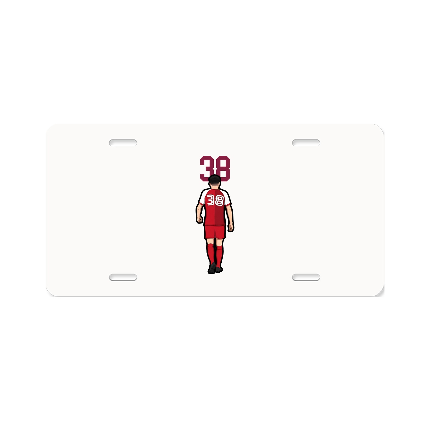 License Plate — Number Top in Classic