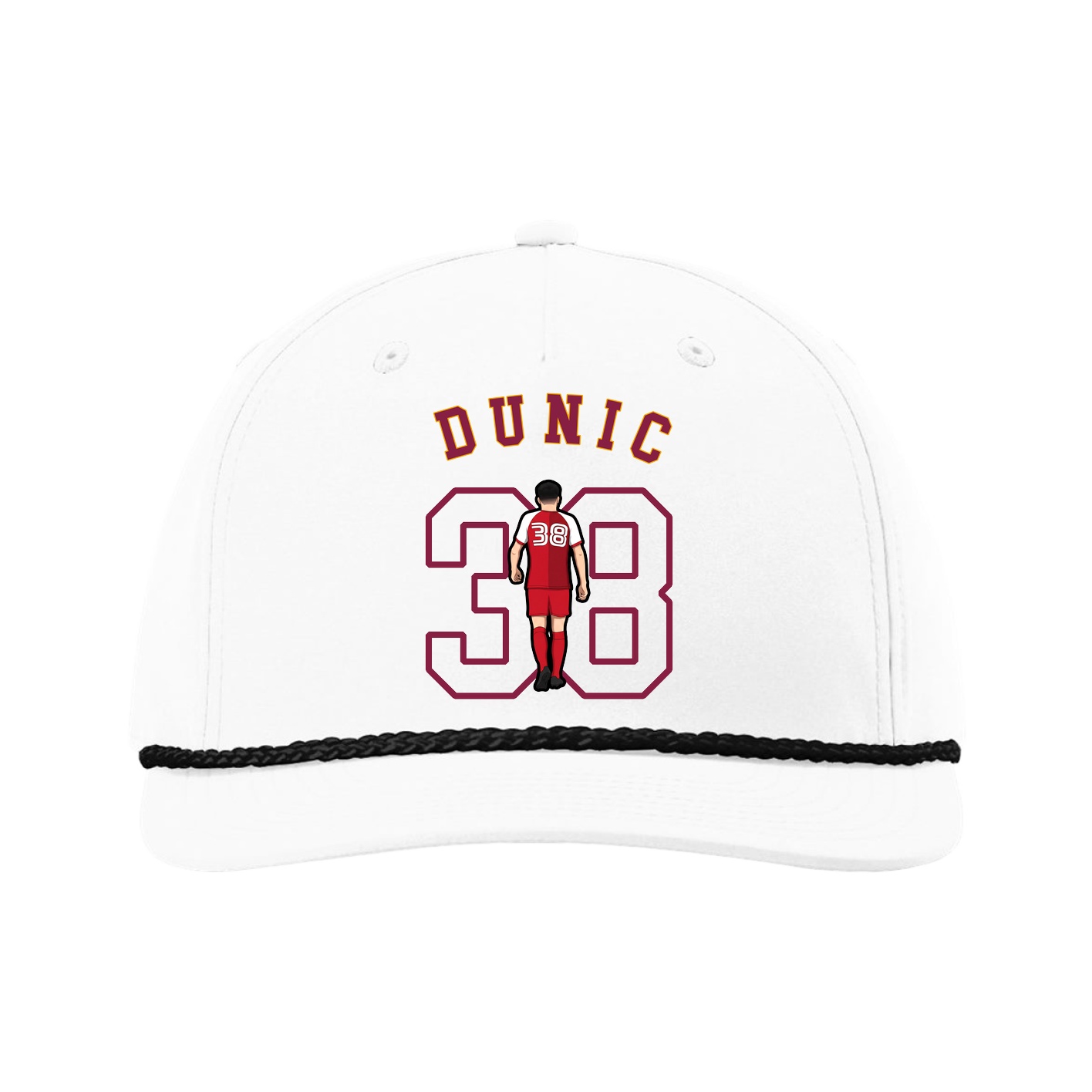 Five-Panel Classic Rope Cap — Shirsey Arch in White