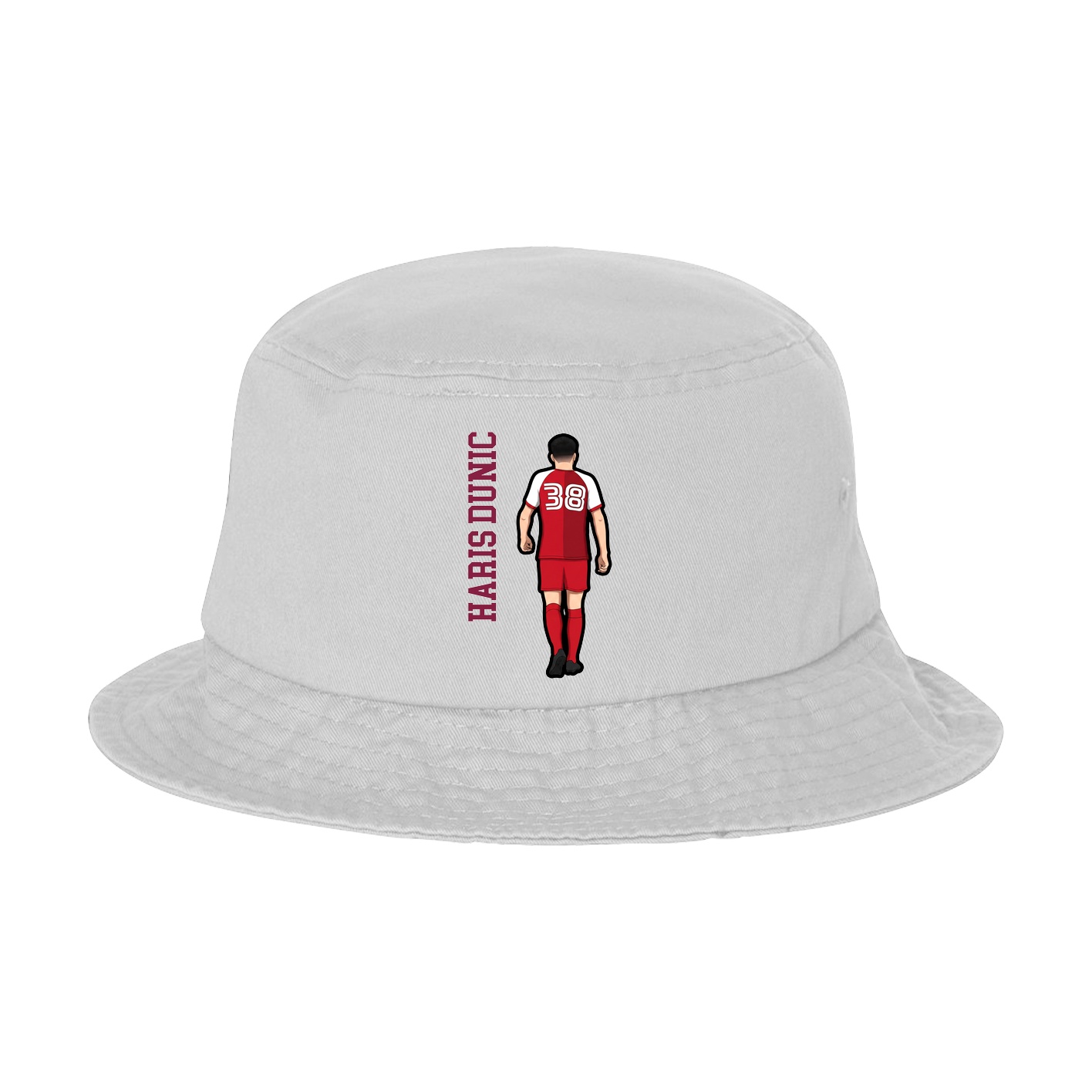 Bucket Cap — Name Vertical in White