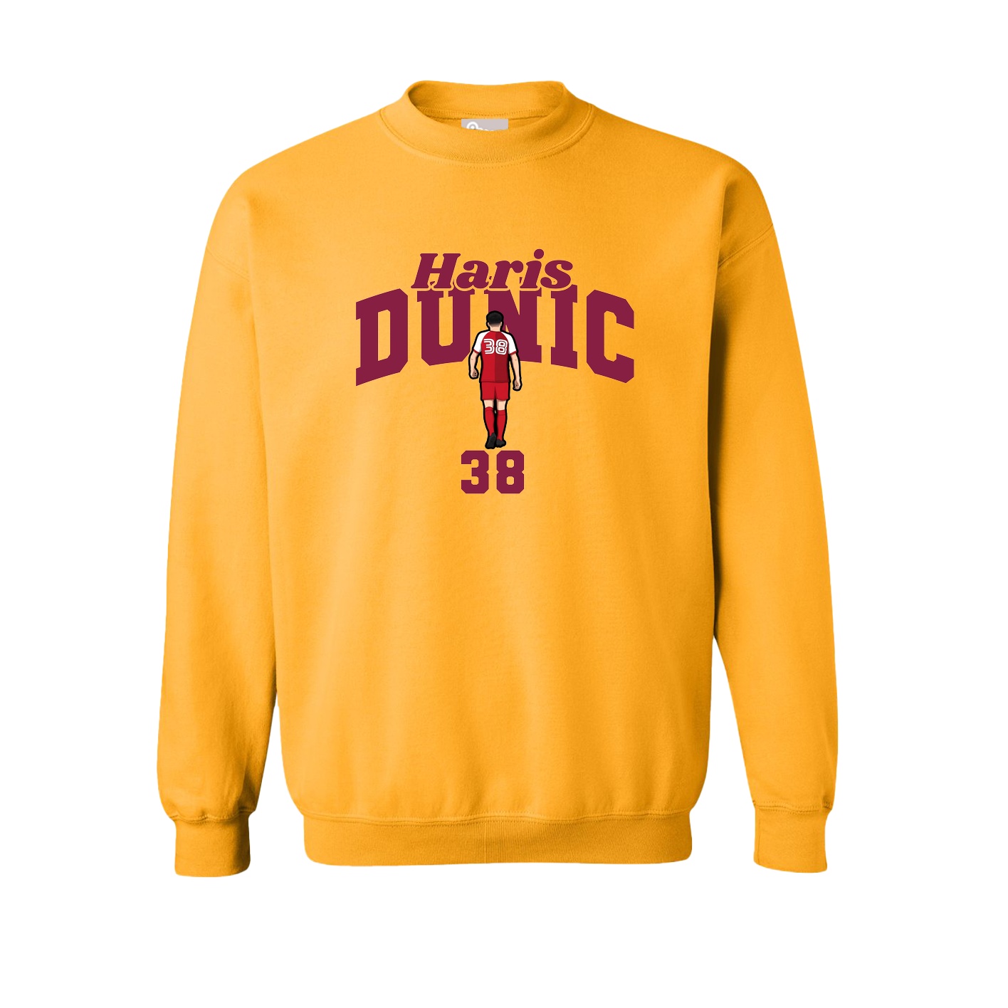 Fleece Crew — Signature Arch in Gold