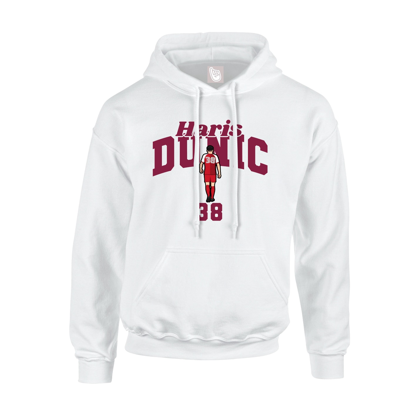 Youth Hoodie — Signature Arch in White