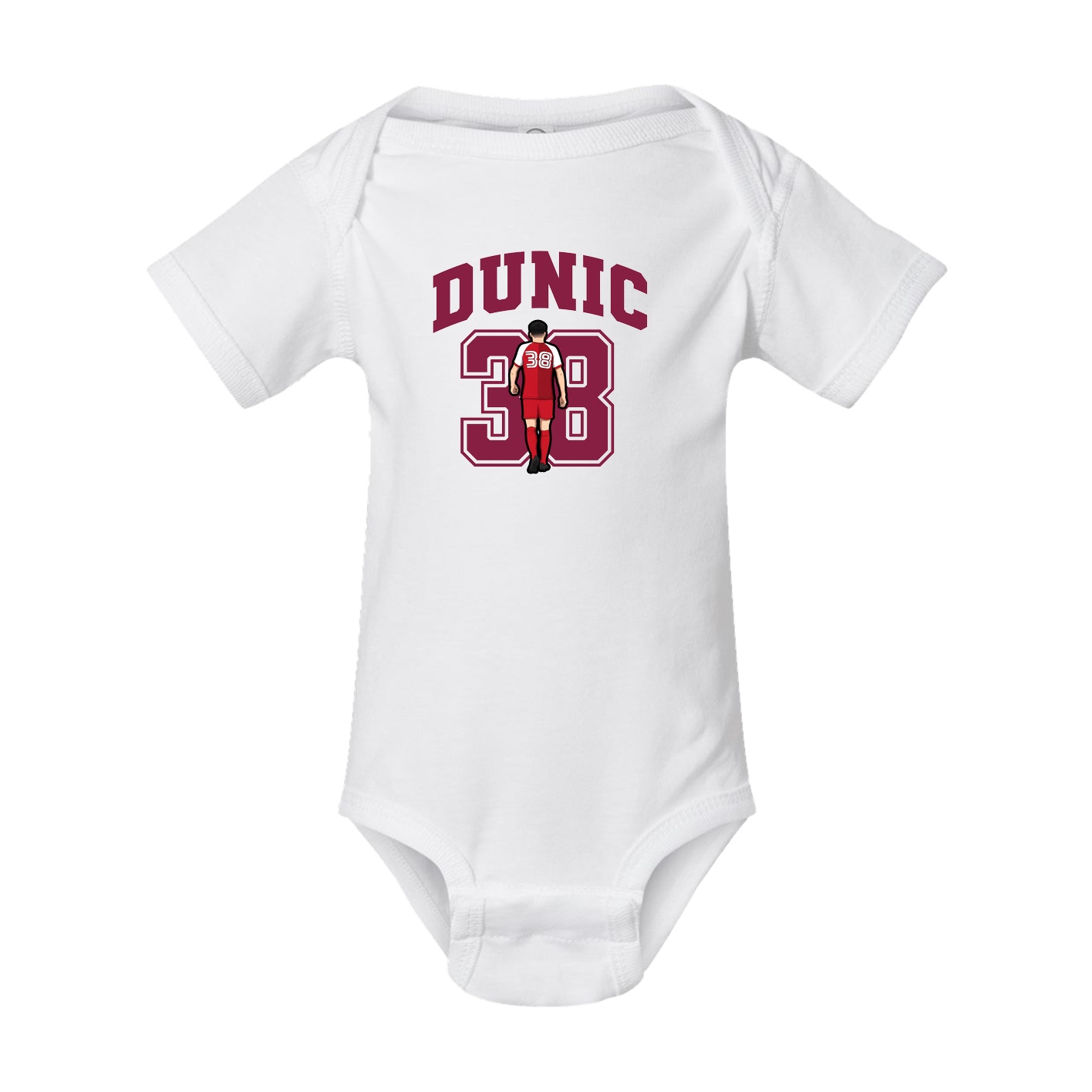 Baby Onesie — Number in White