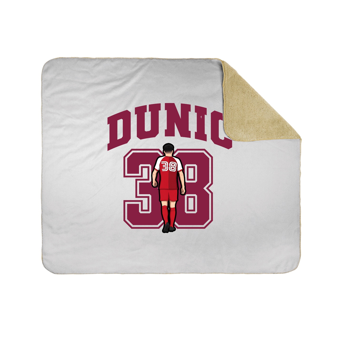 Throw Blanket — Number in White