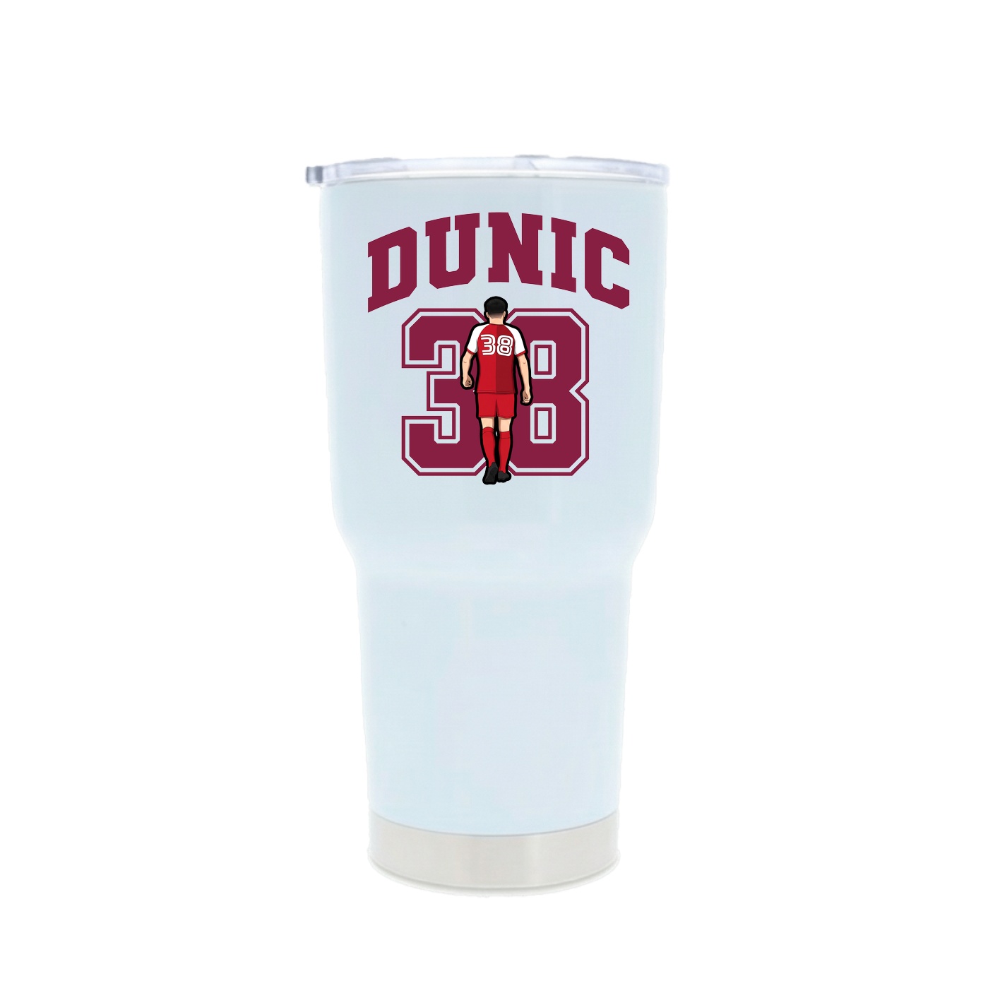 30oz Stainless Steel Tumbler — Number in White
