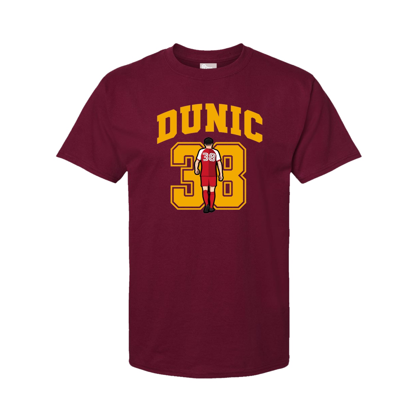 Youth Tee — Number in Cardinal