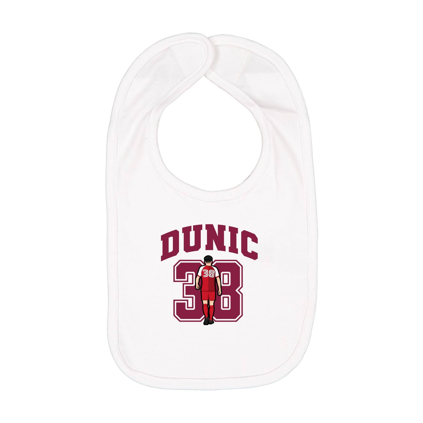 Infant Bib — Number in White