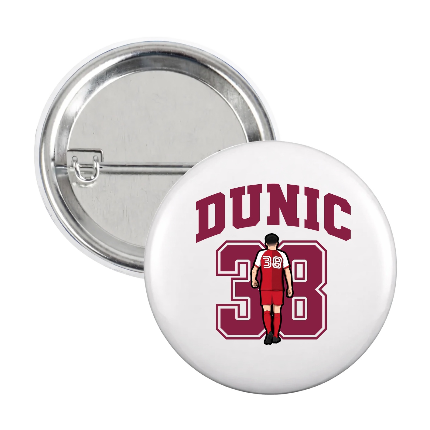 Game Day Button — Number in White
