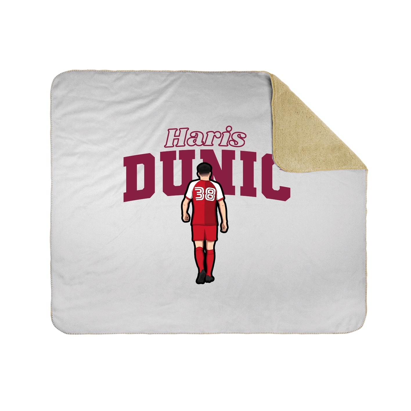 Throw Blanket — Name Arch in White