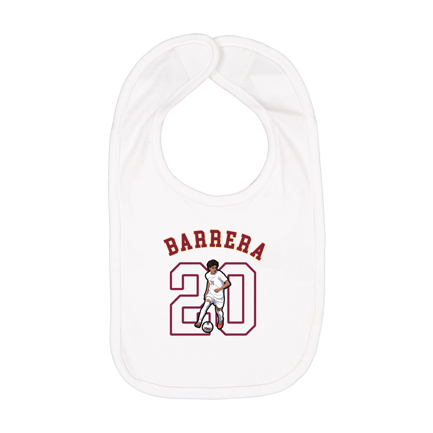 Infant Bib — Shirsey Arch in White