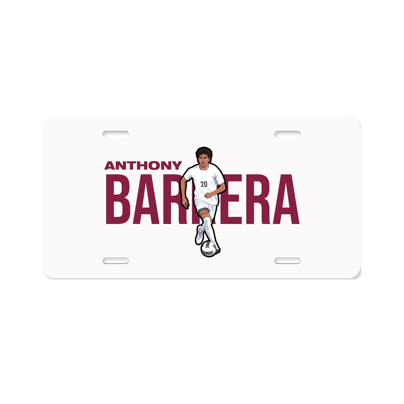 License Plate — Player Name in Classic