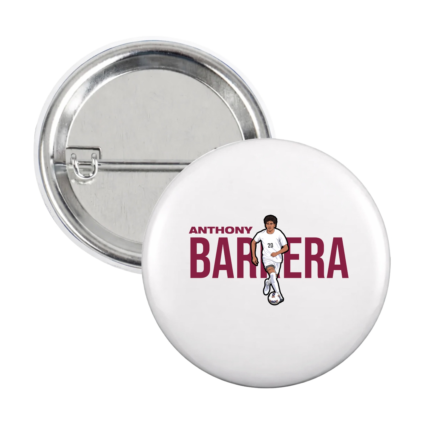 Game Day Button — Player Name in White