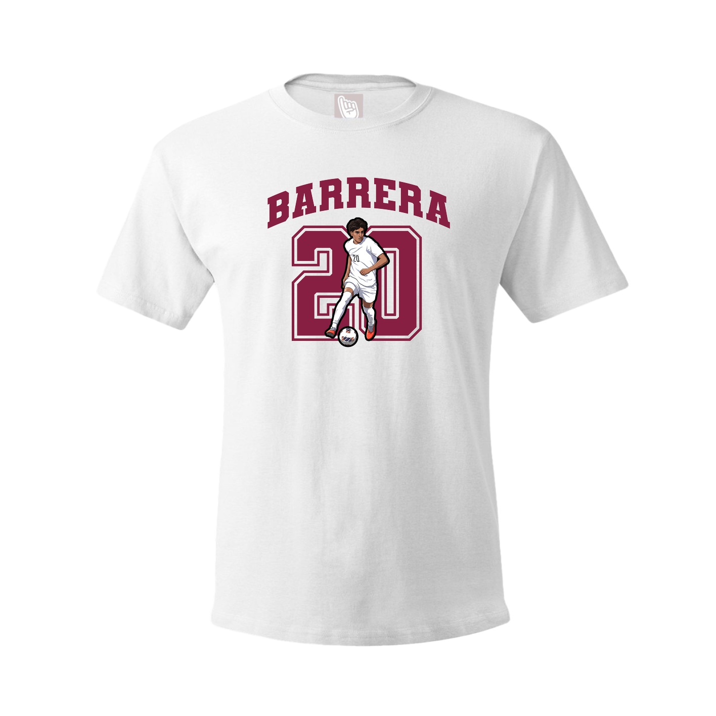 Youth Tee — Number in White