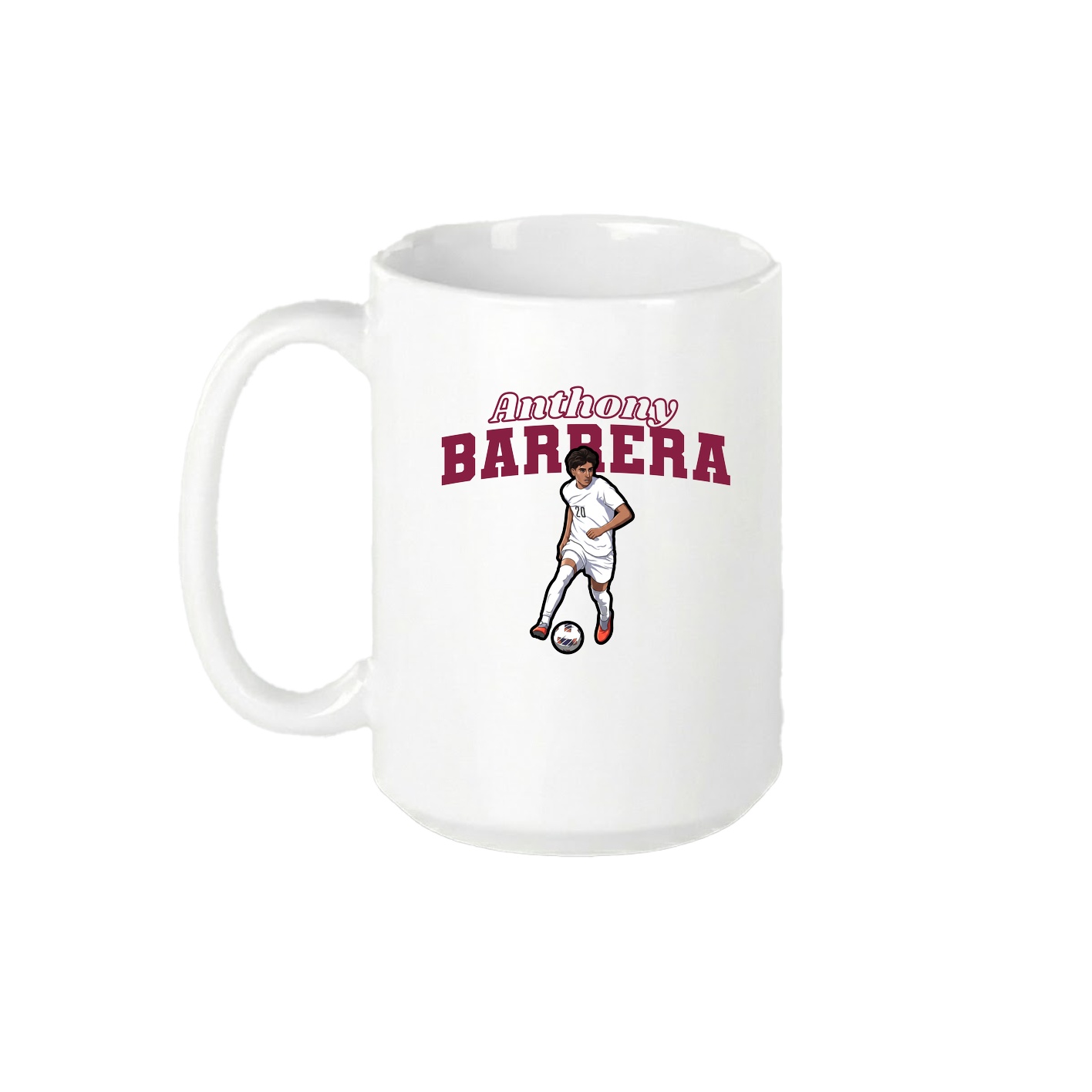 15oz Coffee Mug — Name Arch in White