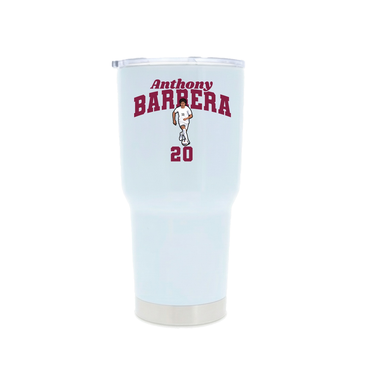 30oz Stainless Steel Tumbler — Signature Arch in White