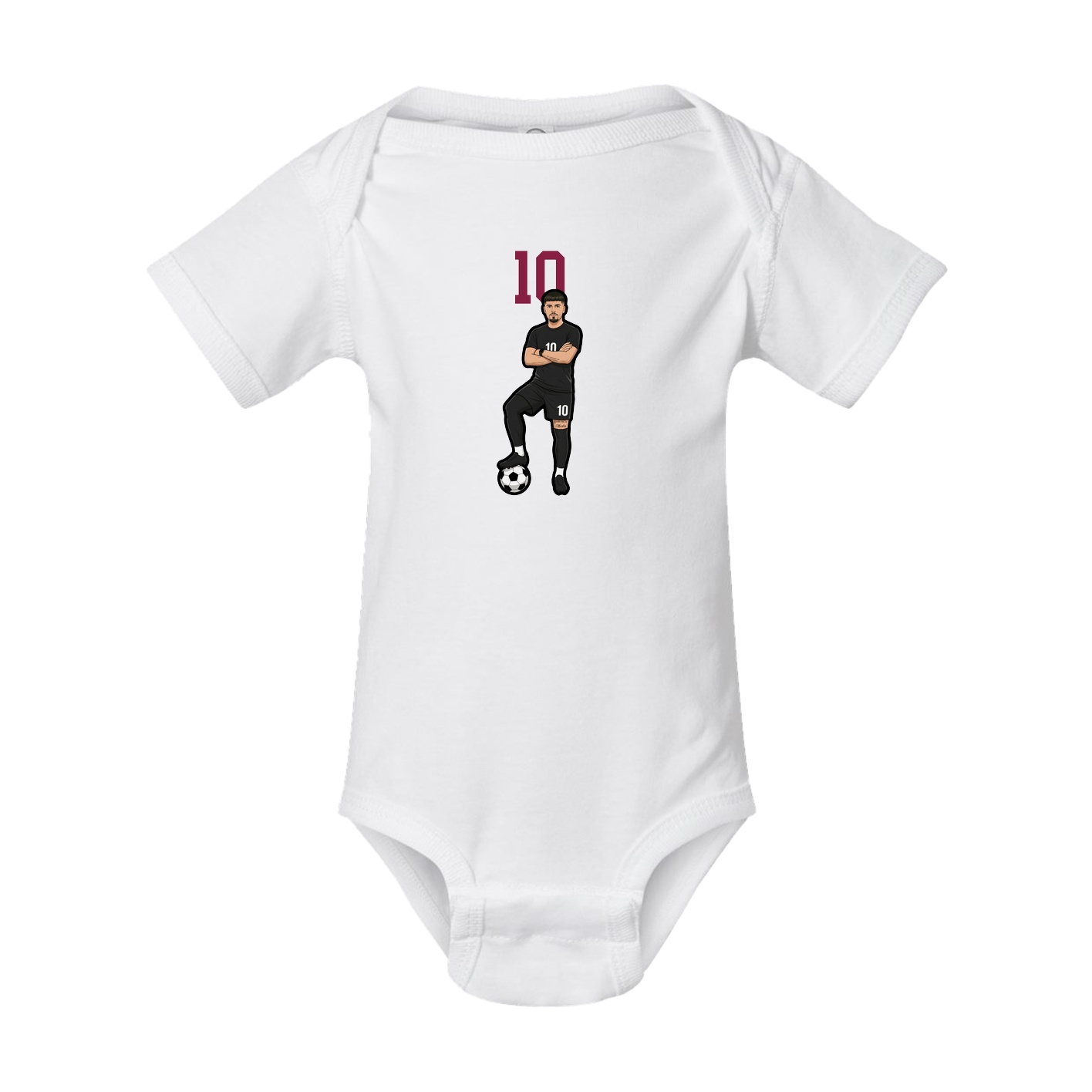 Baby Onesie — Number Top in White