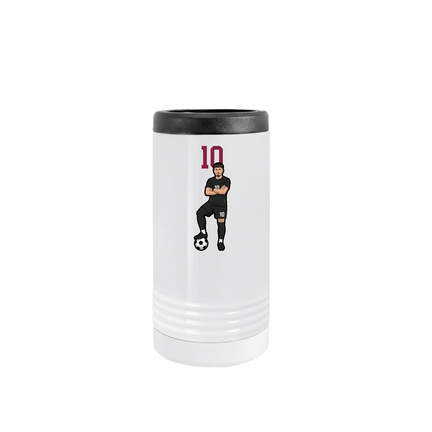 Slim Beverage Holder — Number Top in White