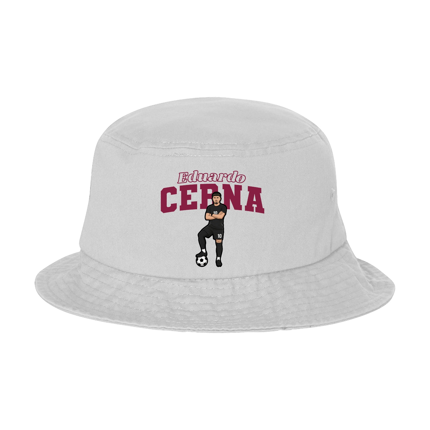 Bucket Cap — Name Arch in White