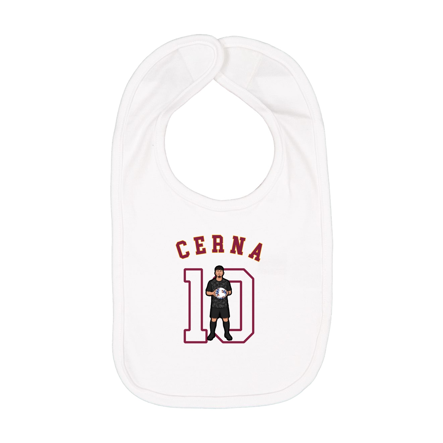 Infant Bib — Shirsey Arch in White