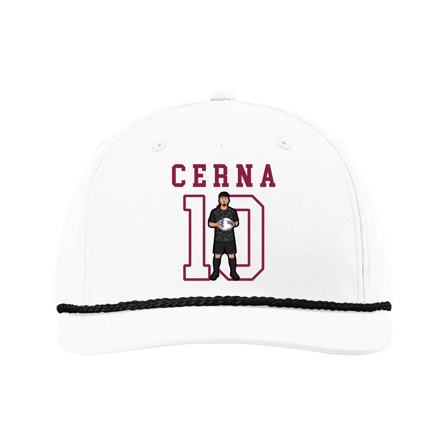 Five-Panel Classic Rope Cap — Shirsey in White