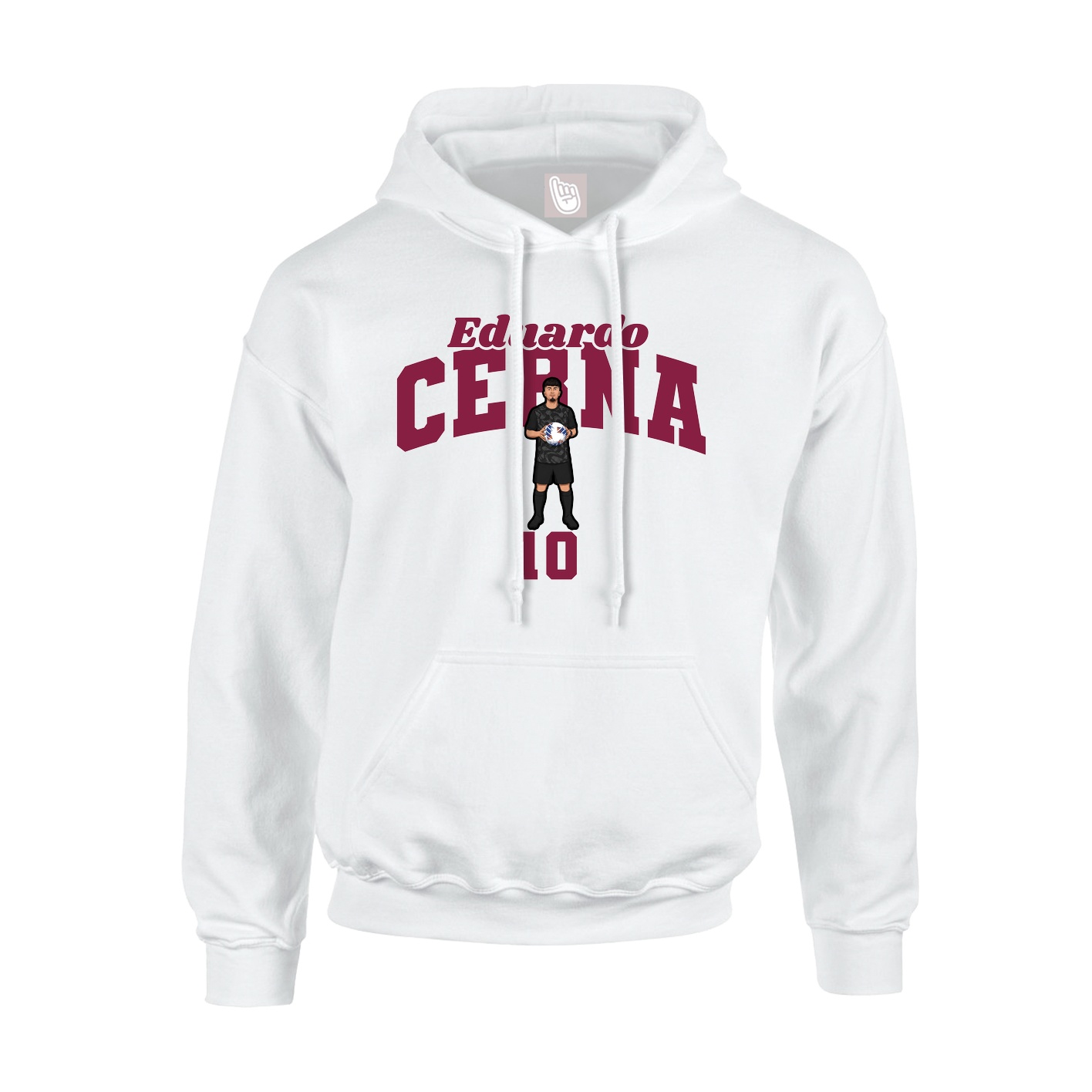 Hoodie — Signature Arch in White