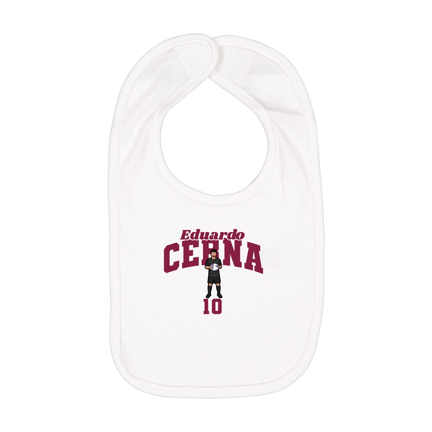 Infant Bib — Signature Arch in White