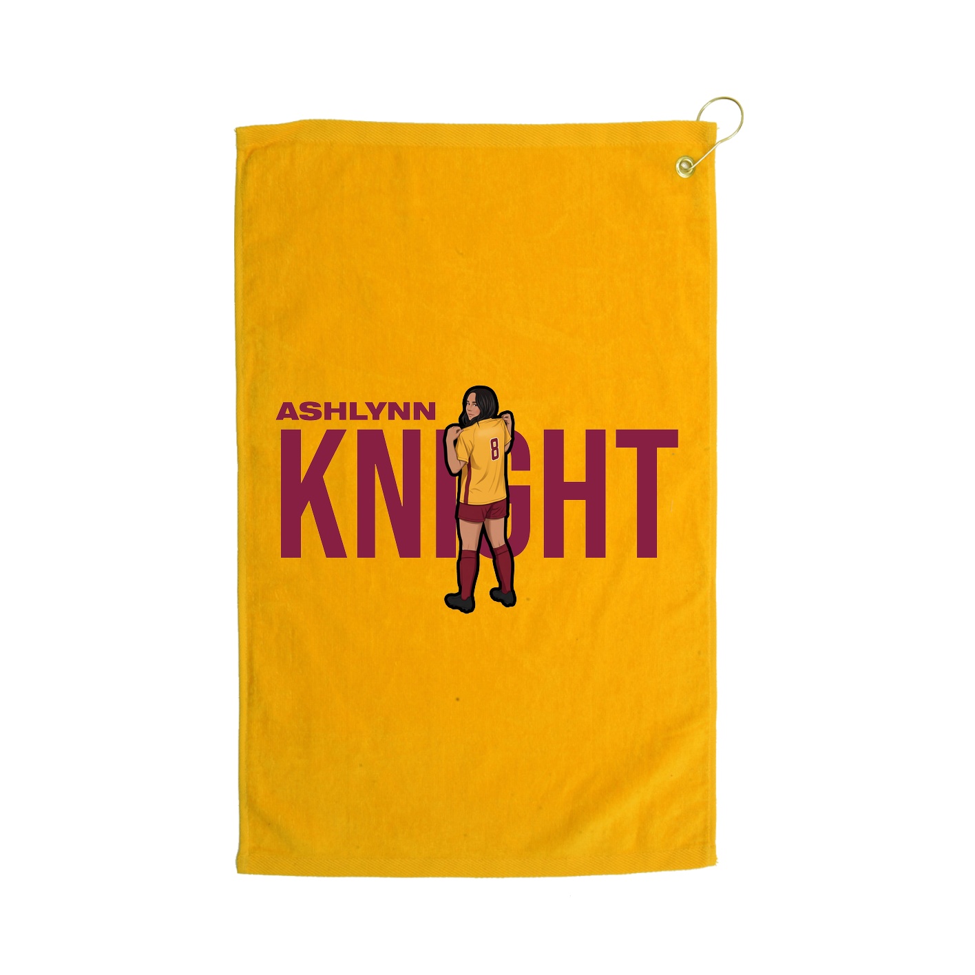 Golf Towel — Player Name in Gold