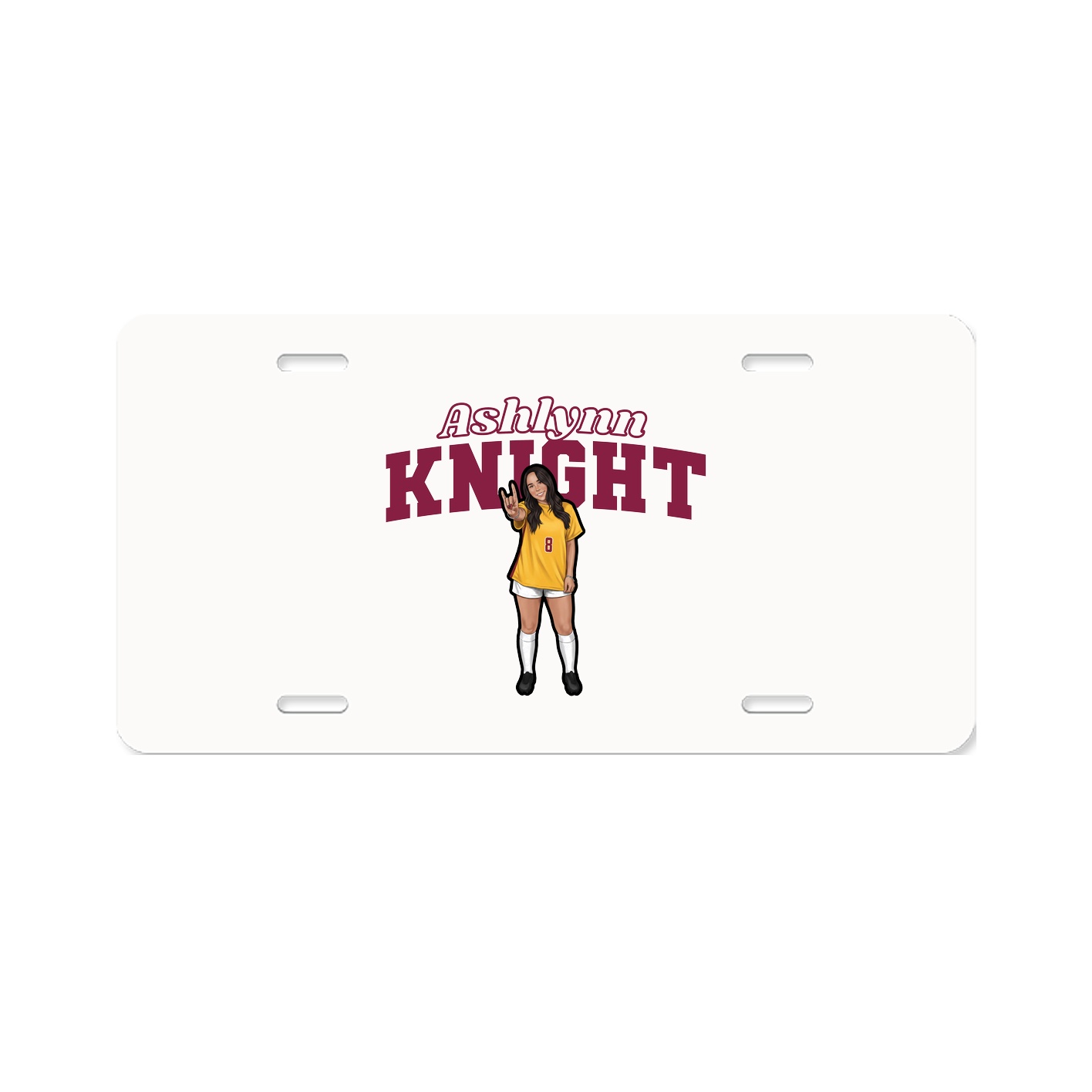License Plate — Name Arch in Classic