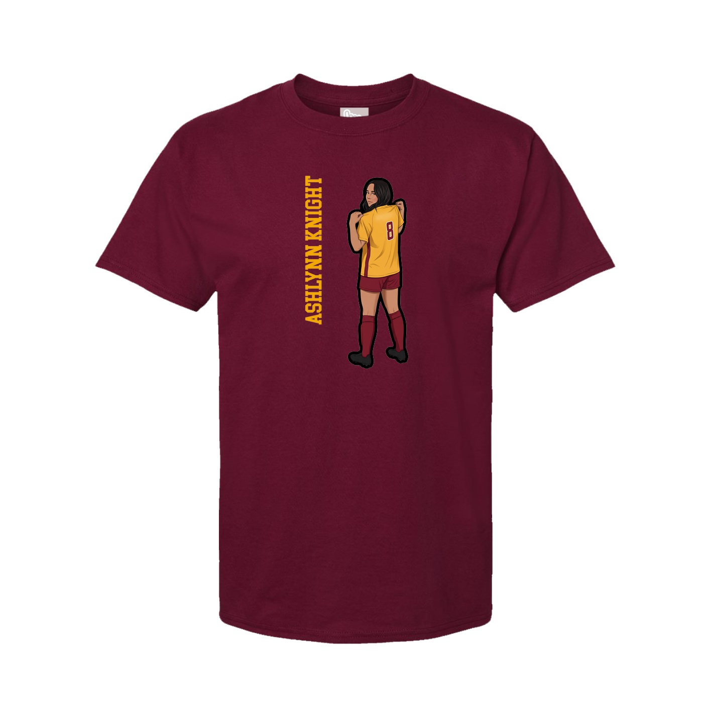 Tee — Name Vertical in Cardinal
