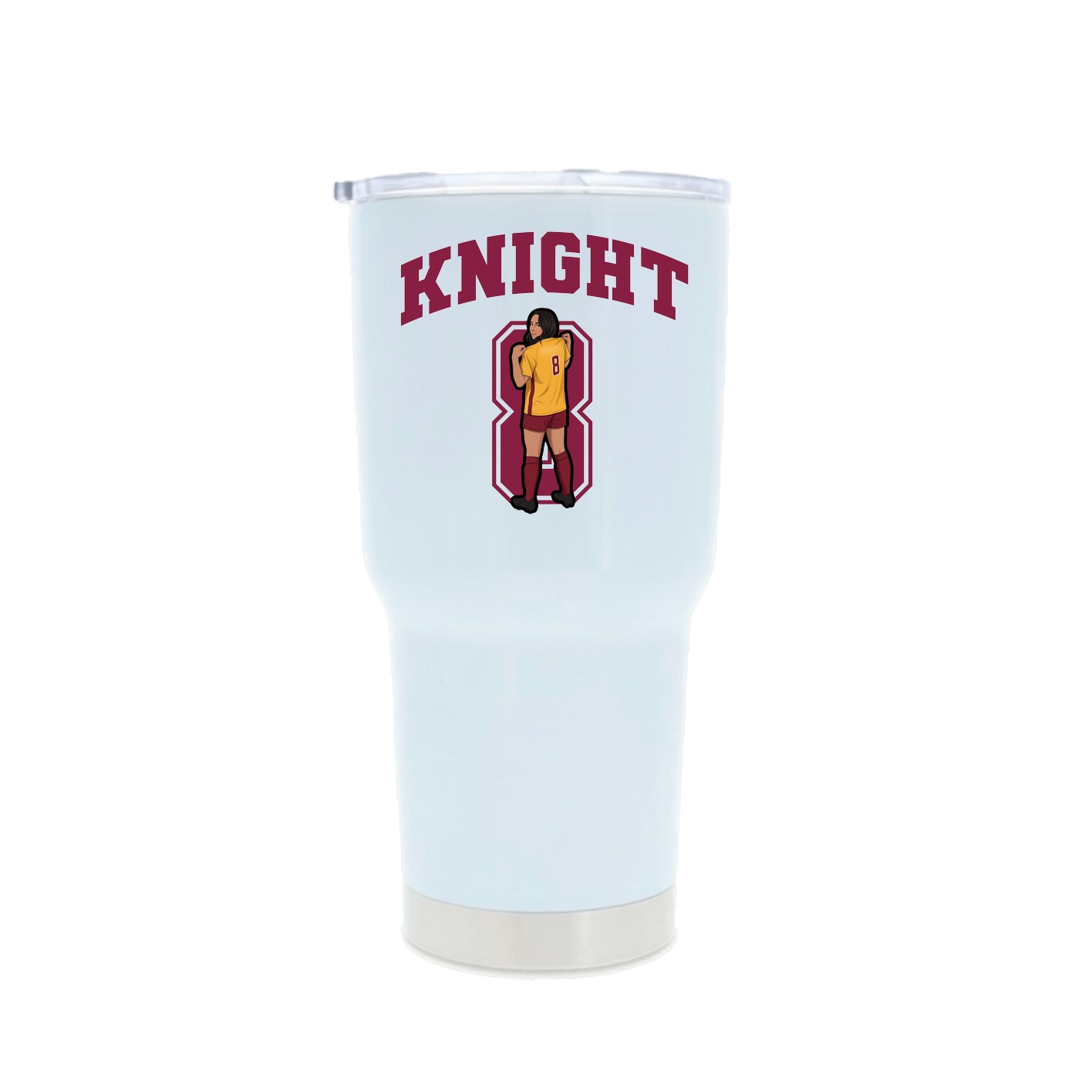 30oz Stainless Steel Tumbler — Number in White