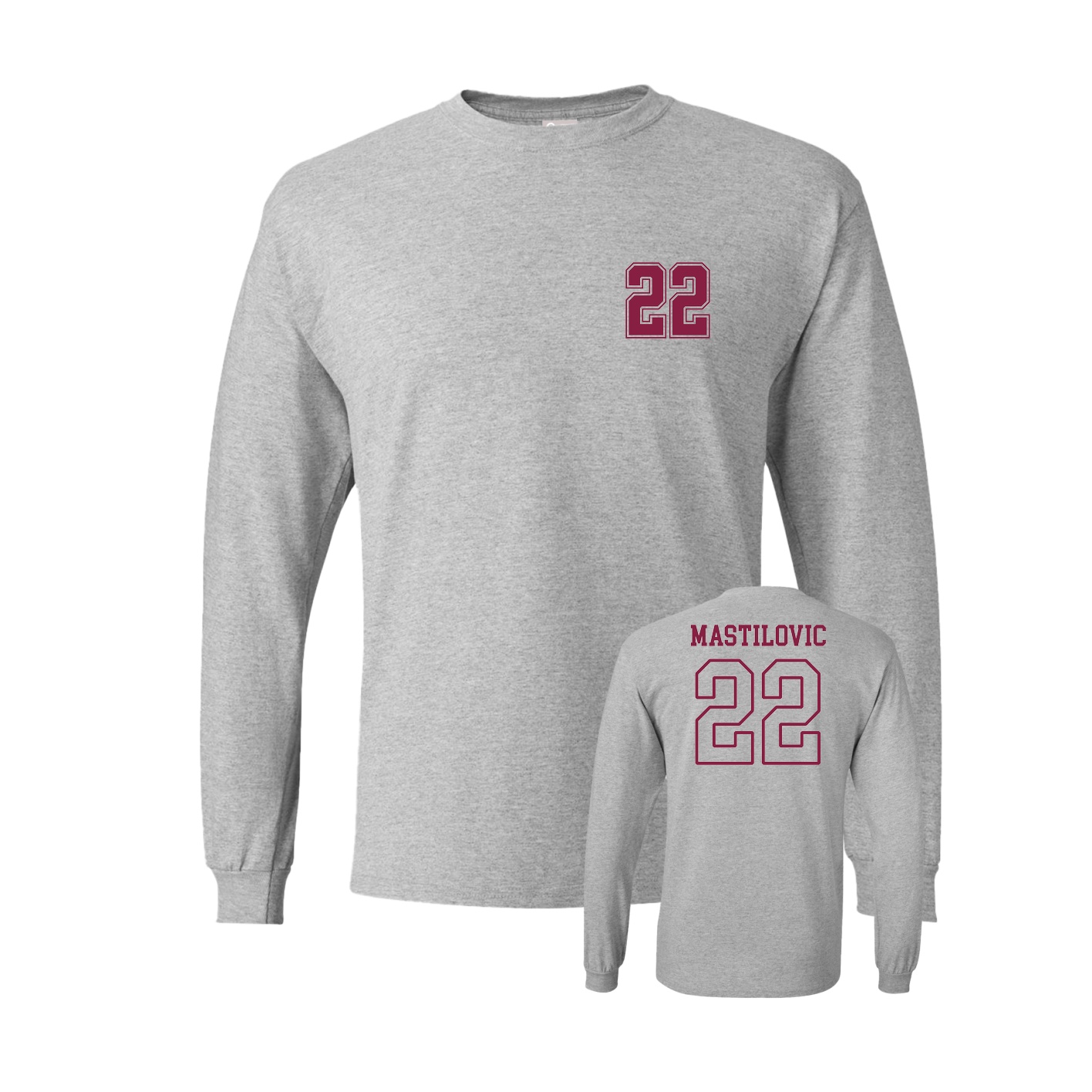 Long Sleeve Tee — Chest Back in Grey